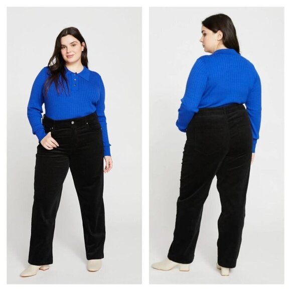 Universal Standard Cassidy Corduroy Pants Women’s Size 8 High Rise Straight Leg - Picture 1 of 11